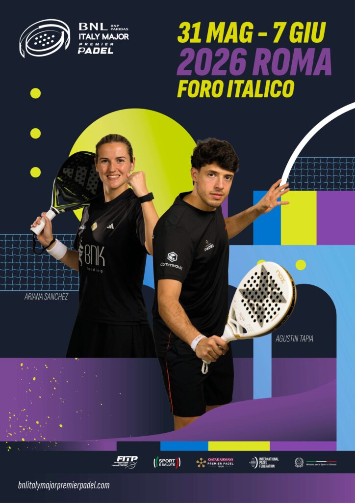 Locandina Italy Major Premier Padel 2026 a Roma